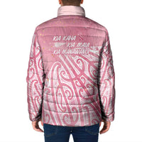 Breast Cancer Awareness Maori Padded Jacket Kia Kaha Kia Maia Kia Manawanui - Polynesian Pride