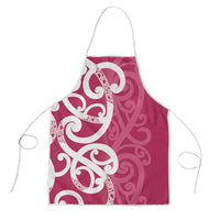 Breast Cancer Awareness Maori Apron Koru Kowhaiwhai - Polynesian Pride