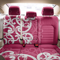 Breast Cancer Awareness Maori Back Car Seat Cover Koru Kowhaiwhai - Polynesian Pride