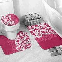 Breast Cancer Awareness Maori Bathroom Set Koru Kowhaiwhai - Polynesian Pride