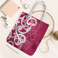 Breast Cancer Awareness Maori Tote Bag Koru Kowhaiwhai - Polynesian Pride