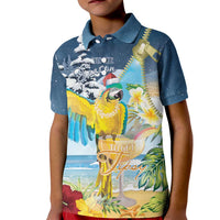 Funny Tropical Christmas Kid Polo Shirt Tis The Season To Get Tipsy LT7 Kid Colorful - Polynesian Pride