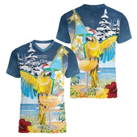 Funny Tropical Christmas Women V-Neck T-Shirt Tis The Season To Get Tipsy LT7 - Polynesian Pride