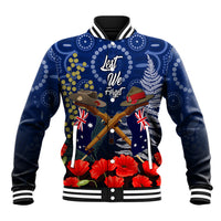 Anzac Baseball Jacket Ausralia Aboriginal Mix New Zealand Slouch Hats LT7 Unisex Blue - Polynesian Pride