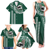 Hawaii Rainbow Warriors Personalized Family Matching Tank Maxi Dress and Hawaiian Shirt Kakau Ikakai Laau Pama