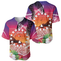 Kia Orana Cook Islands Baseball Jersey Sunset Dream LT7 - Polynesian Pride