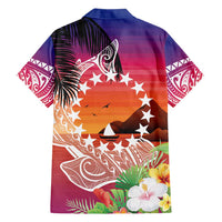 Kia Orana Cook Islands Family Matching Short Sleeve Bodycon Dress and Hawaiian Shirt Sunset Dream LT7 - Polynesian Pride