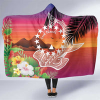 Kia Orana Cook Islands Hooded Blanket Sunset Dream