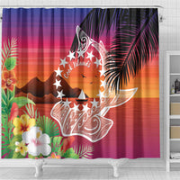 Kia Orana Cook Islands Shower Curtain Sunset Dream