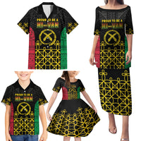 Vanuatu Indipendens Dei Family Matching Puletasi and Hawaiian Shirt Tribal Sand Drawing LT7 - Polynesian Pride