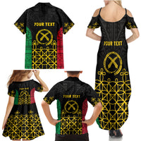 Vanuatu Indipendens Dei Family Matching Summer Maxi Dress and Hawaiian Shirt Tribal Sand Drawing LT7 - Polynesian Pride