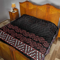 Maori Taniko Patterns Quilt Brown Niho Taniwha Mix Paatiki Motifs LT7 - Polynesian Pride