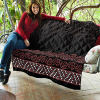 Maori Taniko Patterns Quilt Brown Niho Taniwha Mix Paatiki Motifs LT7 - Polynesian Pride