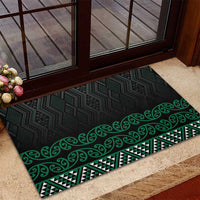 Maori Taniko Patterns Rubber Doormat Pounamu Niho Taniwha Mix Paatiki Motifs