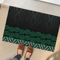 Maori Taniko Patterns Rubber Doormat Pounamu Niho Taniwha Mix Paatiki Motifs