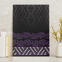 Maori Taniko Patterns Canvas Wall Art Purple Niho Taniwha Mix Paatiki Motifs