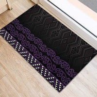 Maori Taniko Patterns Rubber Doormat Purple Niho Taniwha Mix Paatiki Motifs