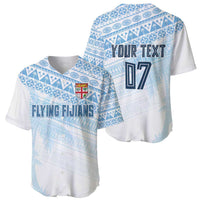 Fiji Rugby Custom Kaiviti Masi Baseball Jersey Turquoise - Polynesian Pride