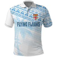 Fiji Rugby Custom Kaiviti Masi Polo Shirt Turquoise - Polynesian Pride