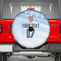 Fiji Rugby Custom Kaiviti Masi Spare Tire Cover Turquoise - Polynesian Pride