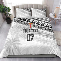 Fiji Rugby Custom Kaiviti Masi Bedding Set Black - Polynesian Pride