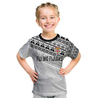 Fiji Rugby Custom Kaiviti Masi Kid T Shirt Black LT7 Black - Polynesian Pride