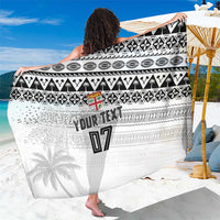 Fiji Rugby Custom Kaiviti Masi Sarong Black LT7 One Size 44 x 66 inches Black - Polynesian Pride