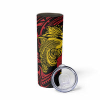 Papua New Guinea 49th Independence Day Skinny Tumbler Motuan Revareva Bird-of-Paradise