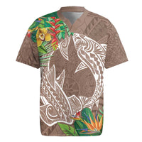 Polynesia Rugby Jersey Sharks Duo Tropical Brown