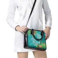 Polynesia Shoulder Handbag Sharks Duo Tropical Teal LT7 - Polynesian Pride