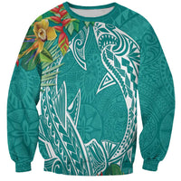 Polynesia Sweatshirt Sharks Duo Tropical Teal