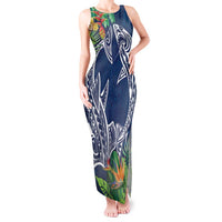 Polynesia Tank Maxi Dress Sharks Duo Tropical Navy