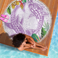 Polynesia Beach Blanket Sharks Duo Tropical Lavender