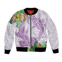 Polynesia Bomber Jacket Sharks Duo Tropical Lavender