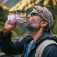 Polynesia 4 in 1 Can Cooler Tumbler Sharks Duo Tropical Lavender