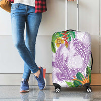 Polynesia Luggage Cover Sharks Duo Tropical Lavender