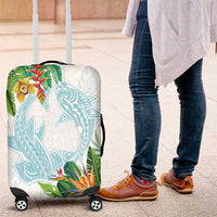 Polynesia Luggage Cover Sharks Duo Tropical Turquoise