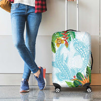 Polynesia Luggage Cover Sharks Duo Tropical Turquoise