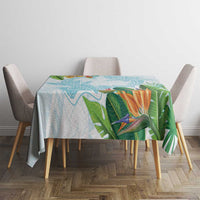 Polynesia Tablecloth Sharks Duo Tropical Turquoise
