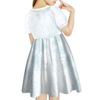 Polynesia Kid Short Sleeve Dress Sharks Duo Tropical Off White LT7 - Polynesian Pride