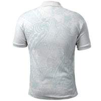 Polynesia Polo Shirt Sharks Duo Tropical Off White