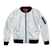 Polynesia Sleeve Zip Bomber Jacket Sharks Duo Tropical Off White