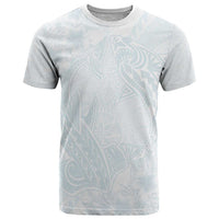 Polynesia T Shirt Sharks Duo Tropical Off White LT7 White - Polynesian Pride