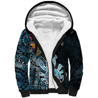 Niue Personalised Sherpa Hoodie Hiapo Mix Coconut Crab