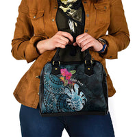 Niue Personalised Shoulder Handbag Hiapo Mix Coconut Crab LT7 - Polynesian Pride