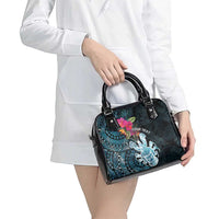 Niue Personalised Shoulder Handbag Hiapo Mix Coconut Crab LT7 - Polynesian Pride