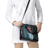 Niue Personalised Shoulder Handbag Hiapo Mix Coconut Crab LT7 - Polynesian Pride