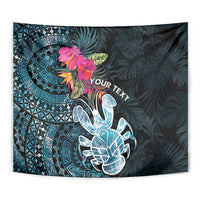 Niue Personalised Tapestry Hiapo Mix Coconut Crab