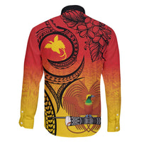 Papua New Guinea 50 Years Family Matching Long Sleeve Bodycon Dress and Hawaiian Shirt Motuan Motifs LT7 - Polynesian Pride