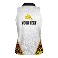 Personalized Papua New Guinea Women Sleeveless Polo Shirt Hapi De bilong Indipendens PNG LT7 - Polynesian Pride